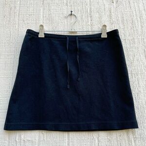 ‘Express’ cotton black adjustable mini skirt